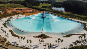 Praia da Grama surf lagoon, Wavegarden aerial