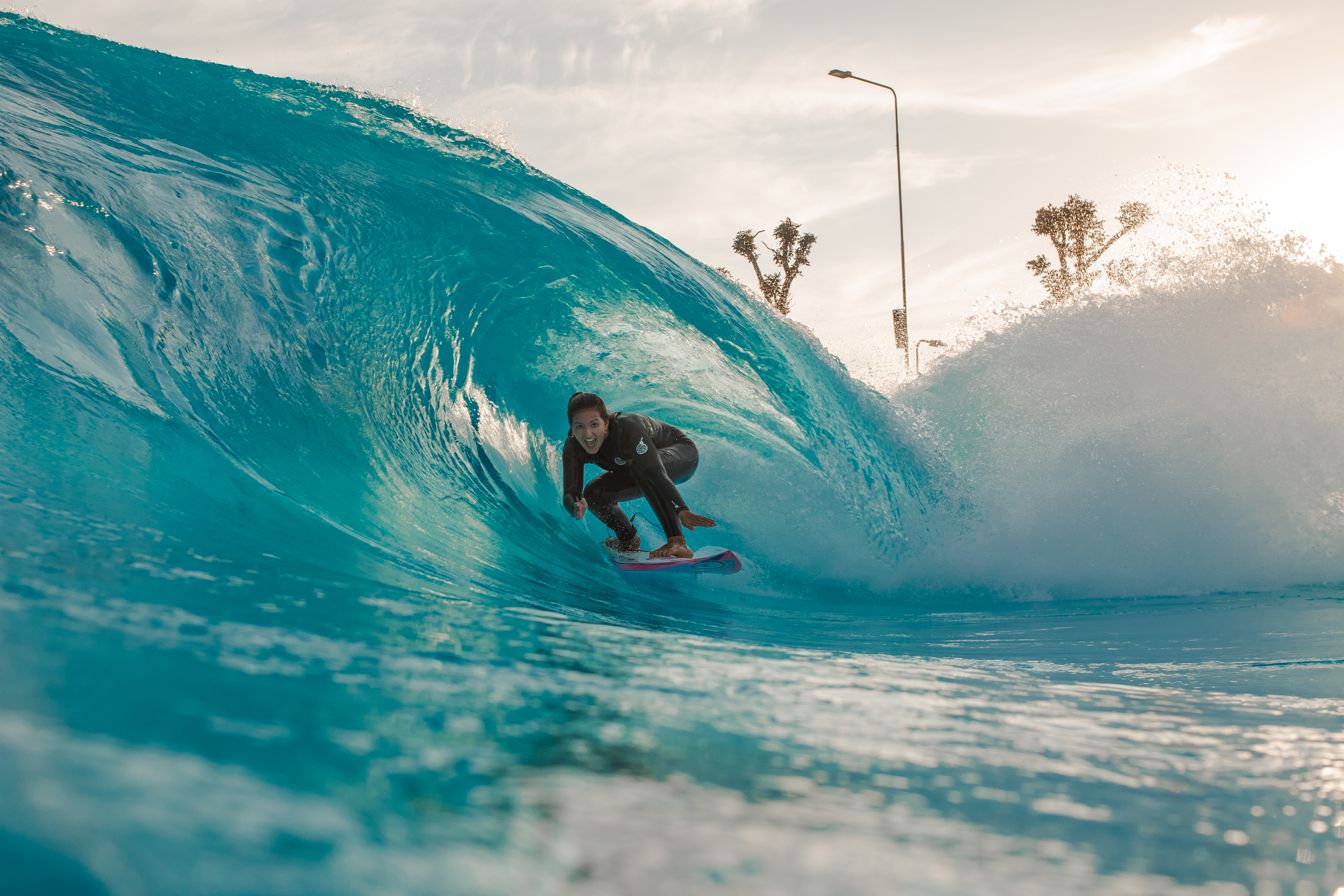 Sophia Medina surfing Wavegarden Praia da Grama, WavePoolMag feature