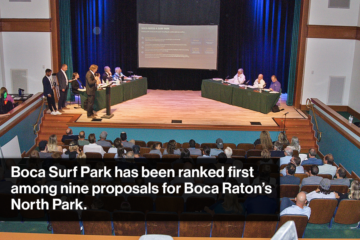 Boca Surf Park ranked first among nine proposals for North Park